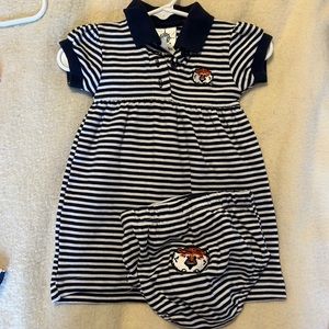 GAME DAY! Auburn Polo Dress and diaper cover set